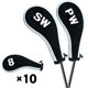 thumbnail image 2 of Funda para cabeza de palo de golf, protección de hierro, cuello largo, valor de impresión de números, 10 piezas, fundas para cabeza de palo de golf con cremallera, aptas para todas las marca, 2 of 4