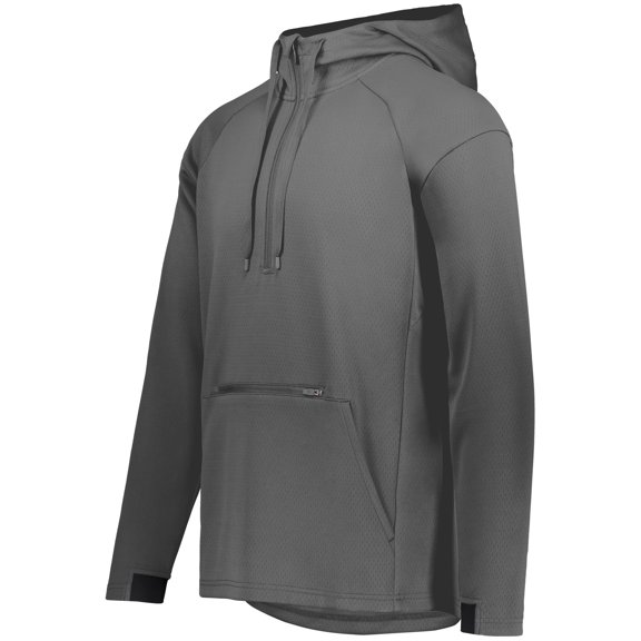 Holloway Sportswear S Limitless 1/4 Zip Hoodie Carbon/Carbon 222584