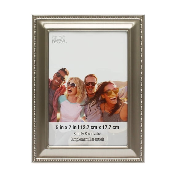 Studio Decor Brushed Silver Beaded Frame, Simply Essentials, 12 Pack