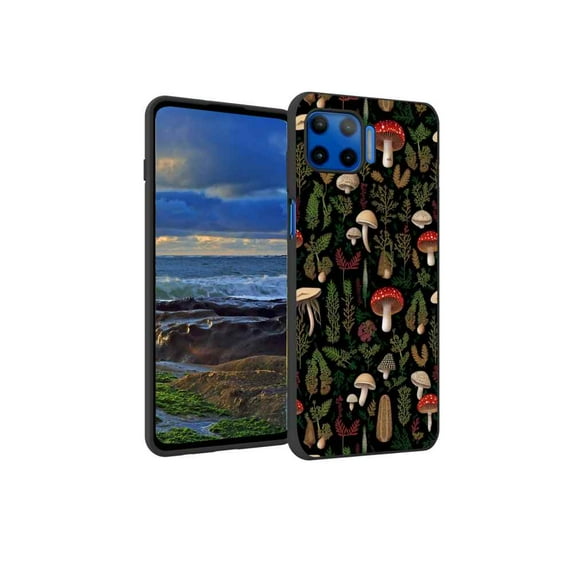 Mushroom-Woodland-12 Phone Case, Degined for Moto One 5G Case Men Women, Flexible Silicone Shockproof Case for Moto One 5G