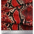 thumbnail image 3 of Soimoi Orange Rayon Fabric Leopard & Snake Animal Skin Print Sewing Fabric Yard 56 Inch Wide, 3 of 3