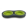 thumbnail image 2 of Dexas D7Q-PW11043238 2 Tasses Double Mangeoire pour Animaux de Compagnie - Vert, 2 of 3