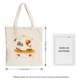 thumbnail image 3 of Colorful Fish Illustration Tote Bag - Multifunctional Canvas Bag with Underwater Scene Perfect for Shopping Travel & Parties, 3 of 4