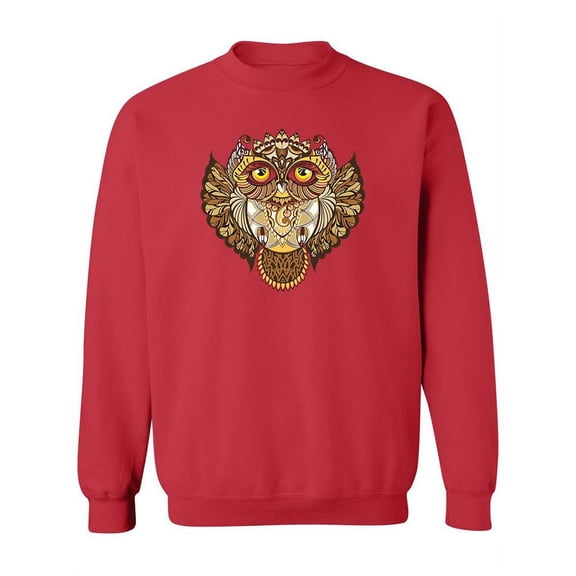 Ethnic Owl Design Sweatshirt Women -Image by Shutterstock, Female Large
