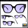 thumbnail image 2 of Womens Classy Thick Temple Plastic Horned Cat Eye Fashion Sunglasses Brown - Purple, 2 of 7