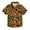 Tiger Print, variant on Dailycode Small Short Sleeve Button Down Shirts Cute Bulldog Dog Face Casual Shirt 3-10 Years