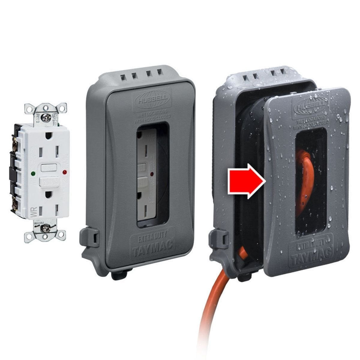 TayMac MG500GS Receptacle, Gray