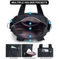 thumbnail image 3 of BadPiggies Nylon Crossbody Bag for Women Multi Pockets Waterproof Handbag Messenger Purses Travel Shoulder Bag - Black, 3 of 10
