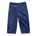 thumbnail image 4 of Aihuaihua Cropped Pants for Women Straight Leg Capris Summer Business Casual Work Pants Ankle Length Chino Trousers Navy S, 4 of 4