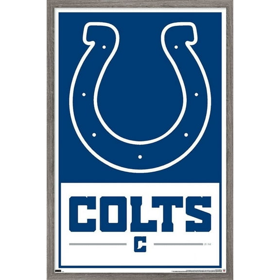 NFL Indianapolis Colts - Logo 21 Wall Poster, 14.725" x 22.375", Framed