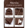 thumbnail image 3 of SHEWIN Womens Puffer Vest Full Zipper Hooded Long Quilted Jackets Sleeveless Winter Warm Coat Outerwear, 3 of 8