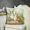 thumbnail image 2 of Easter Rabbit Flower Throw Pillow Cover, Polka Dot Bird Cushion Case Decoration for Sofa Couch, 2 of 5