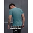 thumbnail image 4 of Ambiloof Men's Short Sleeve T-Shirt Slim Fit V Neck Shirts Stretch Tee Casual Underwear Athletic Soft Top, 4 of 5
