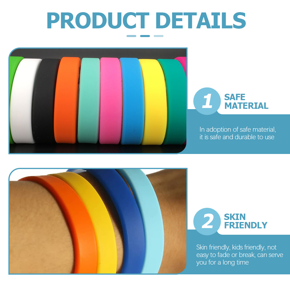 Milisten Lot de 24 Bracelets Lumineux en Silicone Phosphorescents pour Garçon et Filles et Adultes, Bracelets Décoratifs pour Fêtes et Anniversaires, Accessoires Lumineux