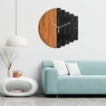 thumbnail image 4 of 12 '' Wood Wall Clock with - Modern Style Xylophone Design Clocks Decorative Kitchen, 4 of 8