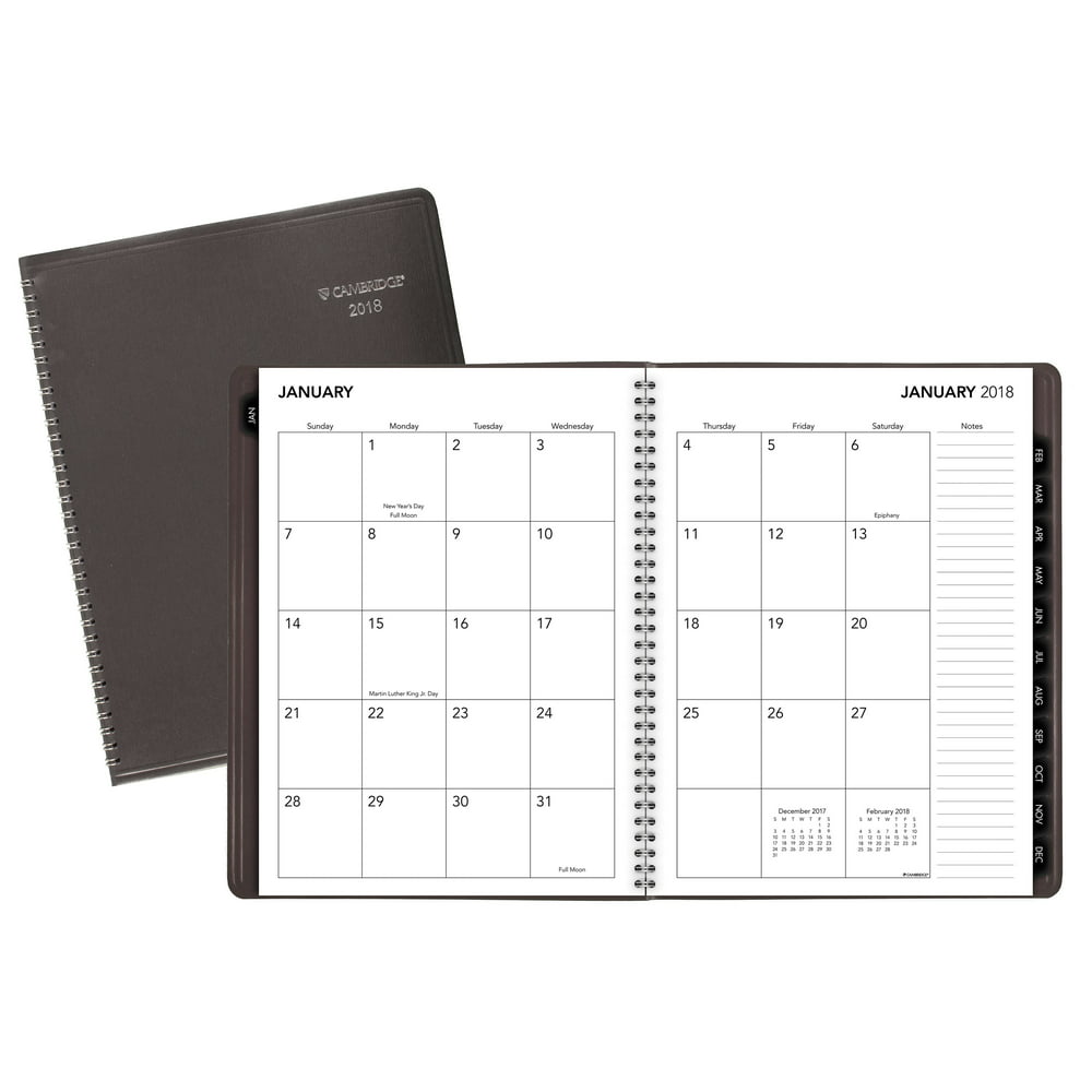 Mead Cambridge Monthly Planner, 12 Months, January Start, Concealed