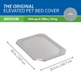 thumbnail image 3 of Coolaroo Replacement Cover, The Original Elevated Pet Bed by Coolaroo, Medium, Grey, 3 of 5
