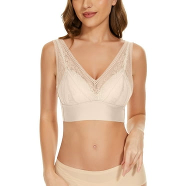LEEy-World Bras for Women Lift Wireless Bra, Wirefree Bra with Support, Full-Coverage Wireless Bra for Everyday Comfort A,3XL