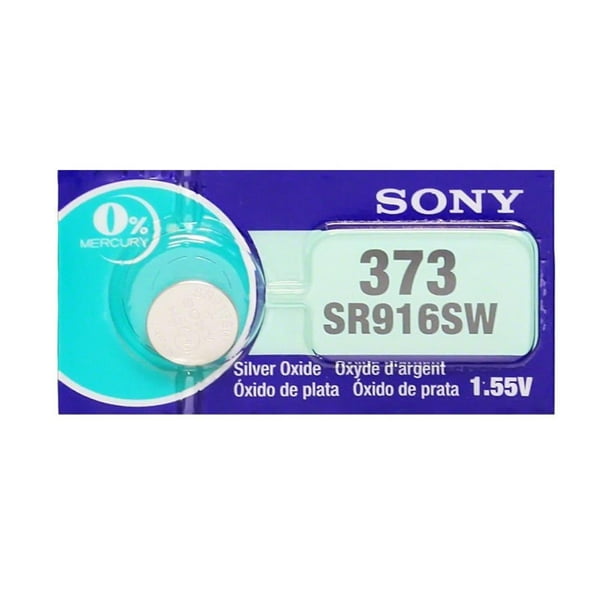 Sony 373 / 372 (SR916SW) Pile Bouton Oxyde d'Argent