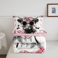 thumbnail image 5 of meiyoeat Farm Highland Cow Twin Comforter Sets,Countryside Floral Blossom Bedding Set,Pink Reversible,2-Piece,1 Comforter and 1 Pillowcase, 5 of 7