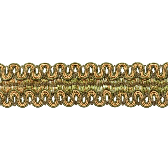 2" (5cm) Wide Noblesse Collection Vintage Gimp Braid Trim # 0200HG, Olive Garden Green (Color# 010) Sold By The Yard (36"/3 ft/0.9m)