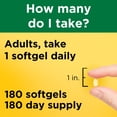 thumbnail image 6 of Nature Made Extra Strength Vitamin D3 5000 IU (125 mcg) Softgels, Dietary Supplement, 180 Count, 6 of 10