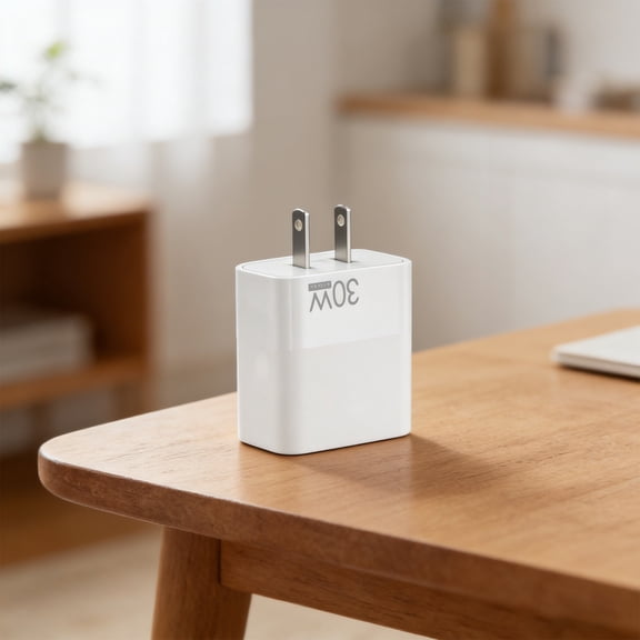 30W Dual Port Fast Charger Block, US Plug, Type C USB A Compact USB Charging Block Power Adapter for Phones Tablets Mice Headphones Portable Electronics
