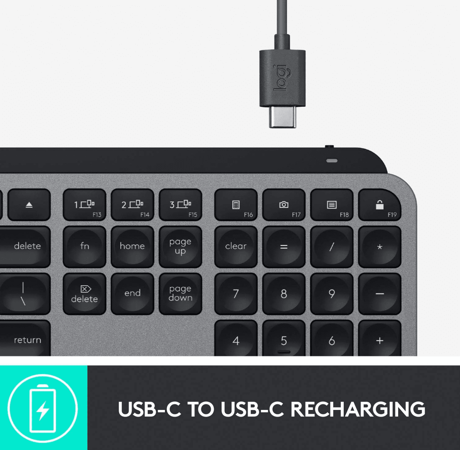 Logitech MX Keys Advanced Wireless Illuminated Keyboard for MAC - Space Gray