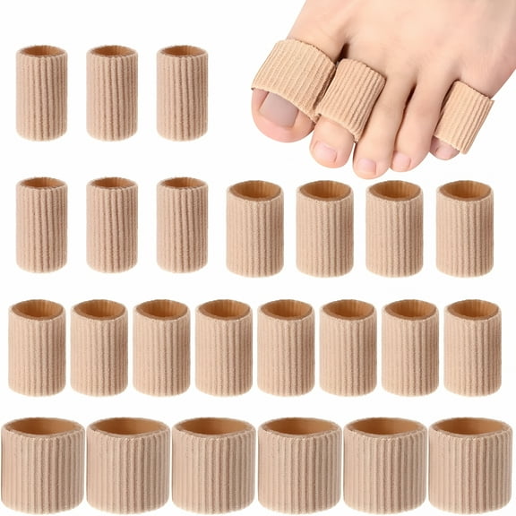 XIRQI Elegant 16Pack Gel Toe Protectors Toe Sleeve Tubes Toe Pads Blisters,Corn Cushions,Hammer Toes,Toe Caps Covers Toe Cushion Toe Guards Women,Toe Separators Overlapping Toes(1.5/2/2.5Cm)