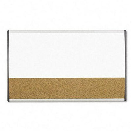 Magnetic Dry Erase/Cork Board  Painted Steel  18 x 30  White/Aluminum (Best Paint For Cork Board)