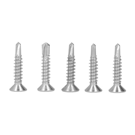 

200Pcs Self Drilling Screw Cross Countersunk Head 410 Stainless Steel 25mm Nominal Length M4.218