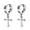 Stainless Steel, variant on AYYUFE 1 Pair Dangle Cross Earring Long Lasting Stylish Pendant Titanium Steel Men Women Adult Cross Pendant Hoop Earring for Party