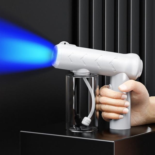 Atomizador de alcohol de mano, pulverizador de limpieza nano, pulverizador de alcohol de mano recargable, máquina pulverizadora de luz azul diseñada a medida
