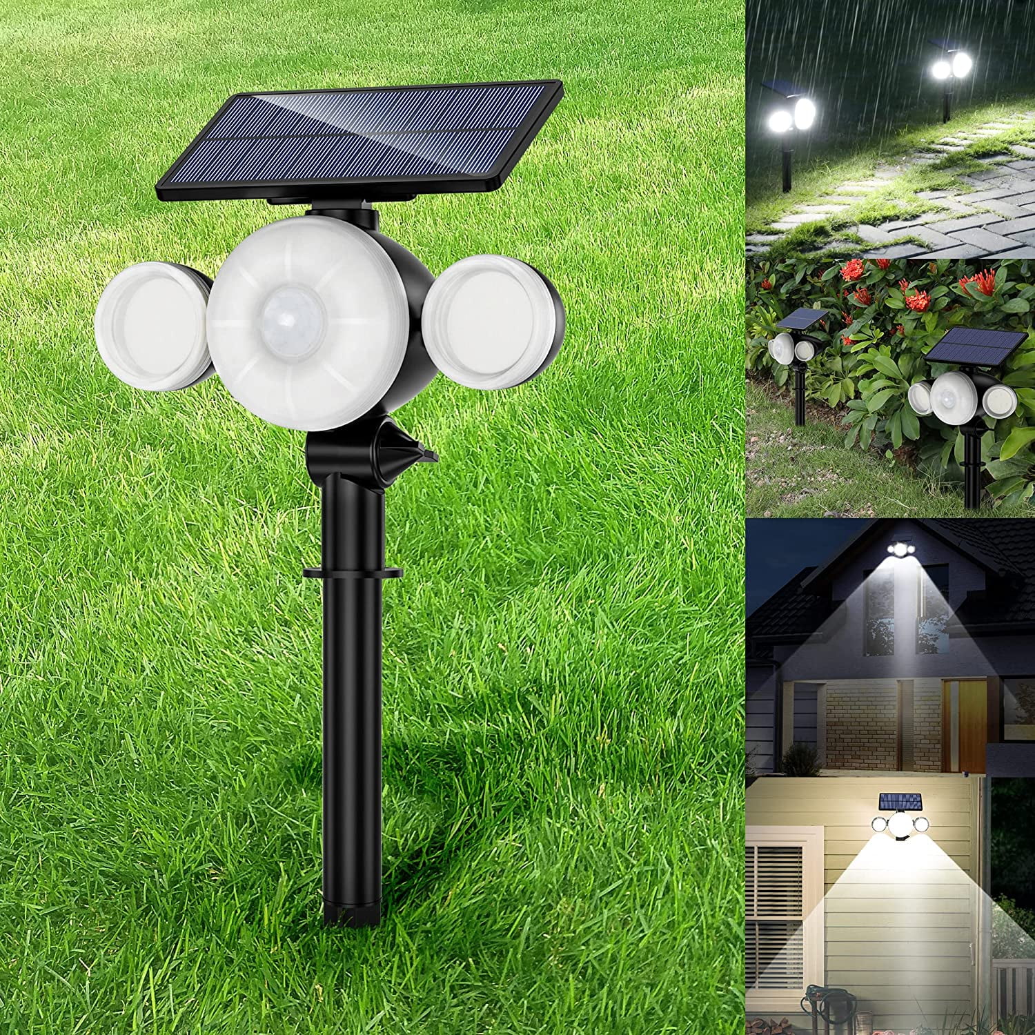Ultra Powerful 88LED Outdoor Solar Garden Light with IP65 Waterproof Motion Sensor, 360