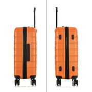 InUSA Trend 24 Hardside Lightweight Luggage with Spinner Wheels, Handle, and Trolley, Orange