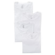 Men's Van Heusen 00CPT12Z 100% Cotton Crew Neck T-Shirt - 4 Pack (White M)