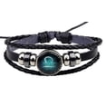 thumbnail image 4 of Pulsera de doce constelaciones, joyería europea y americana, aleación multicapa, tejido luminoso, cuero punk, cielo nocturno, 4 of 5