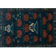thumbnail image 1 of Ahgly Company Indoor Rectangle Animal Light Blue Traditional Area Rugs, 8' x 12', 1 of 4
