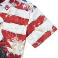 thumbnail image 2 of Vicojack Mens 3D Print Hawaiian Shirts Patriotic Short Sleeve Casual Button Down Shirt for 4th of July Anniversary, 2 of 8