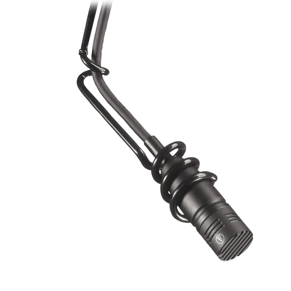Liquid Audio Audio Technica U853R Cardioid Condenser Hanging Microphone, Black Bundle w/Pig Hog PHM10 8mm XLR Mic Cable Polishing Cloth