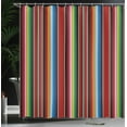 thumbnail image 3 of Ambesonne Cinco de Mayo Shower Curtain, Vertical Lines Design, 69"Wx70"L, Multicolor, 3 of 4