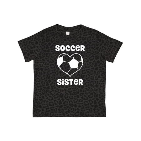 

Inktastic Heart Soccer Sister Gift Toddler Toddler Girl T-Shirt