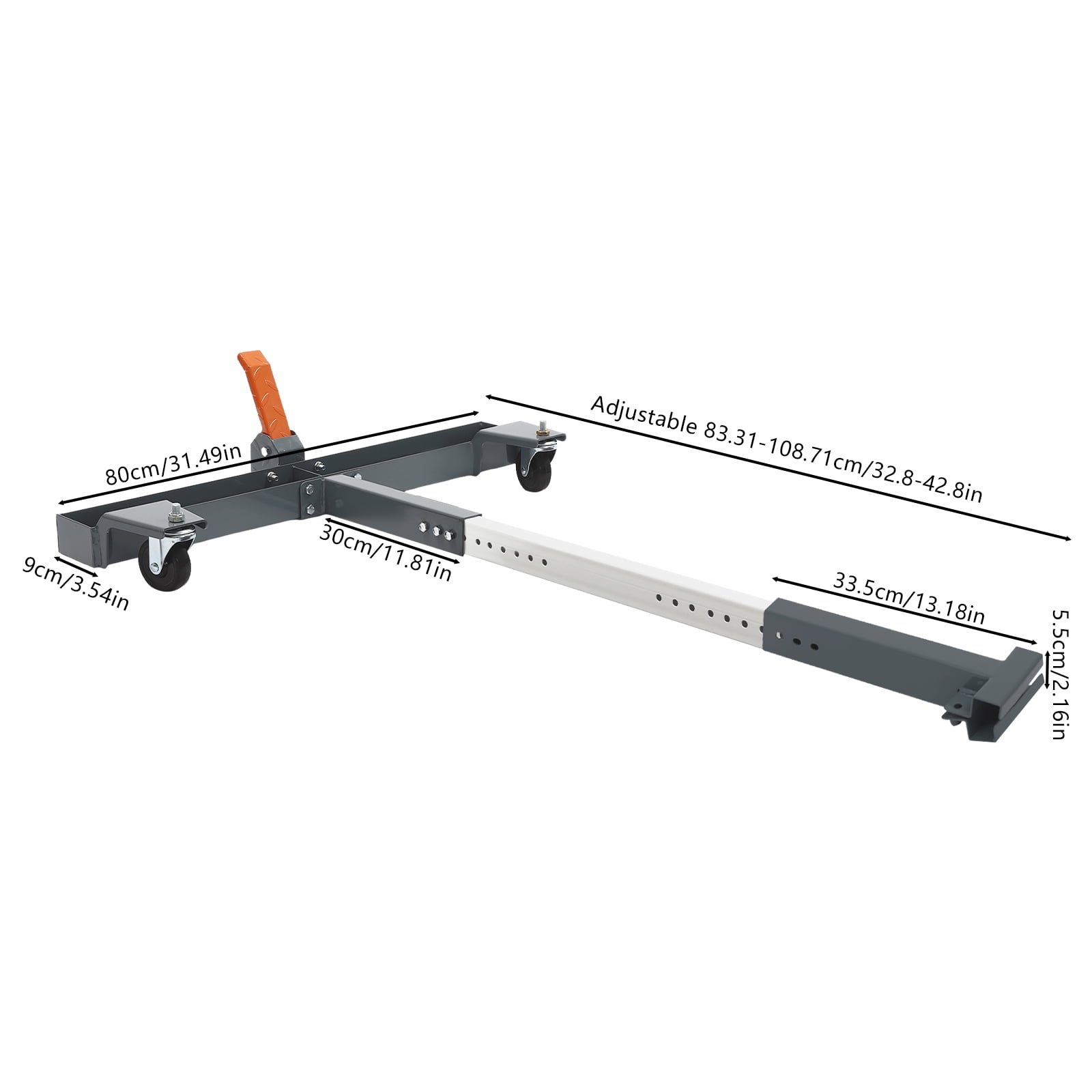 Adjustable Mobile Base for Easy Moving of Appliances, Heavy-duty Design with Foot Brake, 200lbs Load Capacity for Household and Mechanical Devices