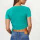 thumbnail image 4 of Tops de Trabajo de las Mujeres, Nueva Camiseta Casual de Cuello Redondo de Manga Corta con Cordón de Color Sólido para Diario Y Viajes, 4 of 9