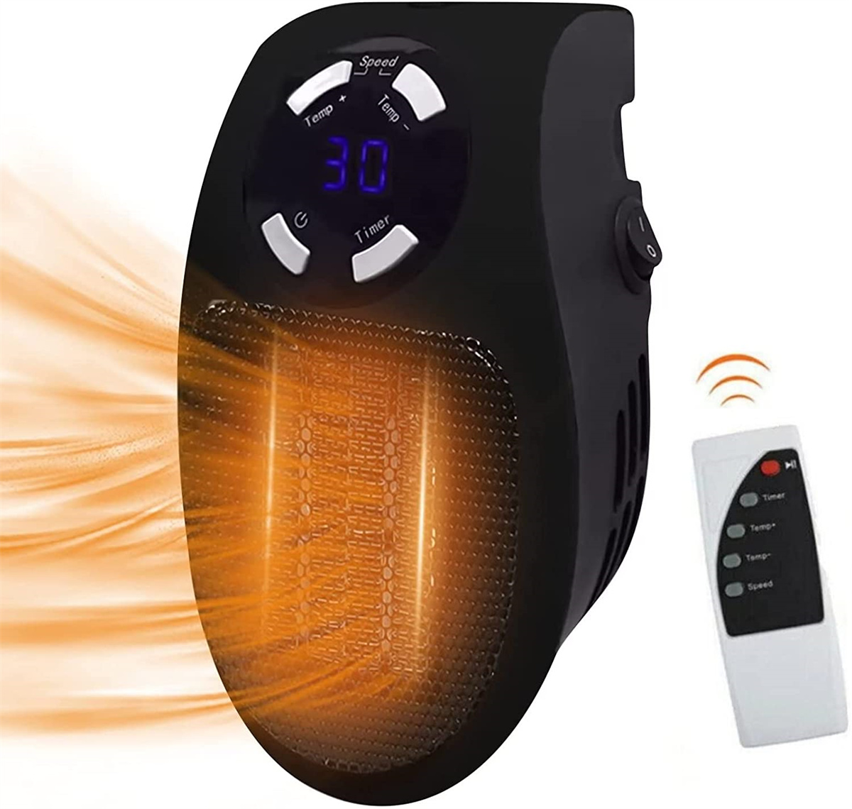 Casewin 500W Space heater, Wall Outlet Electric Space Heater as Seen on