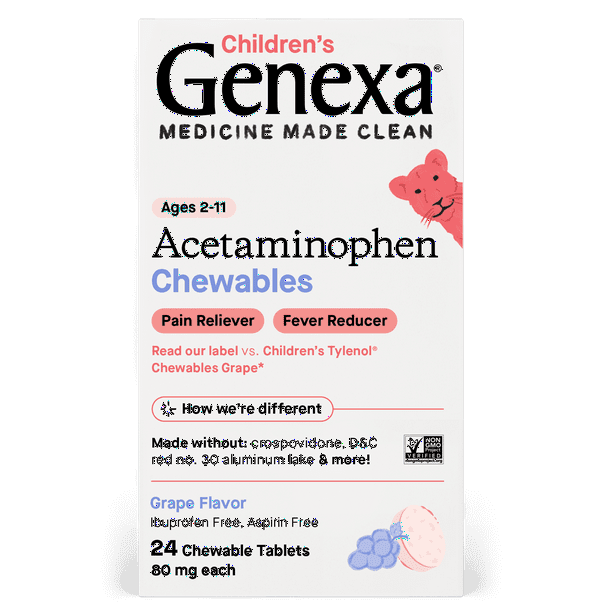 Genexa Children's Acetaminophen Pain & Fever Relief Chewable Tablets