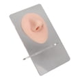 thumbnail image 4 of Silicone Nose Model 3D Simulated Nose Model with Acrylic Stand for Piercing Practice Jewelry Display Medium Skin Color, 4 of 5