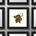 thumbnail image 3 of Gallery Pops Disney Moana - Maui With Mighty Fish Hook Wall Art, Black Framed Version, 12" x 12", 3 of 5