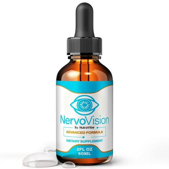 NervoVision Drops – Daily Eye Care Formula with Original Blend to Support Visual Wellness, Eye Comfort & Healthy Vision |Easy-to-Use Liquid for Everyday Use (30 Servings)