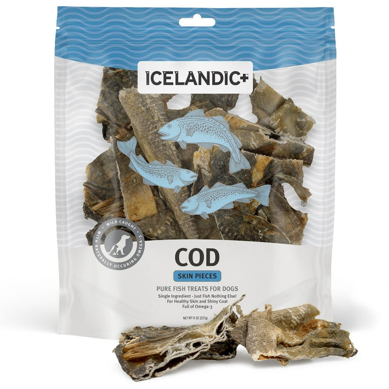 Icelandic+ Cod Skin Pieces Dog Treats (8 Oz.) Icelandic+ Cod Skin Pieces Dog Treats (8 Oz.)